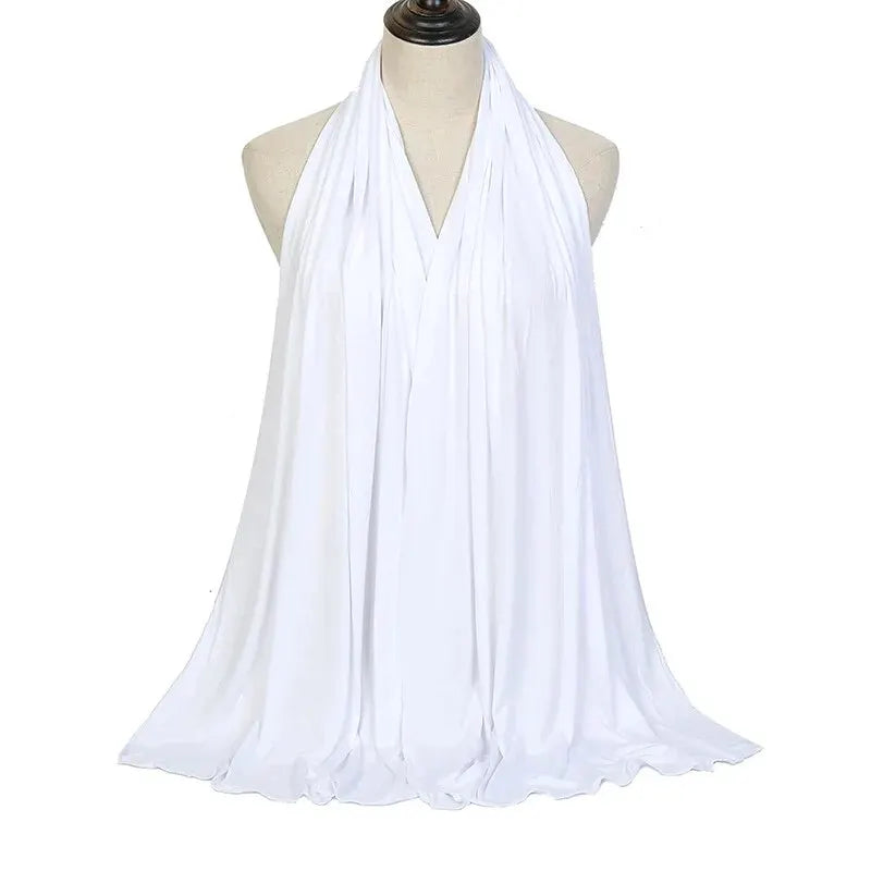 28Color Modal Cotton Jersey Hijab Scarf Ramadan Long Muslim Shawl Plain Solid Soft Turban Wraps For Women Headband