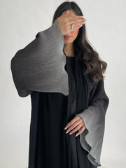 Muslim Flare Sleeve Casual Arabian Abayas Middle-East Elegant Open Front Abaya Turkey Kaftans Women Jilbabs Islamic Maxi Dresses