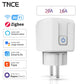 TNCE Tuya Smart Home Socket WiFi/Zigbee 16/20A EU Plug Outlet Remote Control Timer Power Monitor Support Voice Google Home Alexa