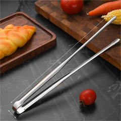Stainless Steel Grill Tongs Food Clip BBQ Steak Clip Bread Tong Cooking Utensils Party Non-Slip Kitchen Gadgets Accessories