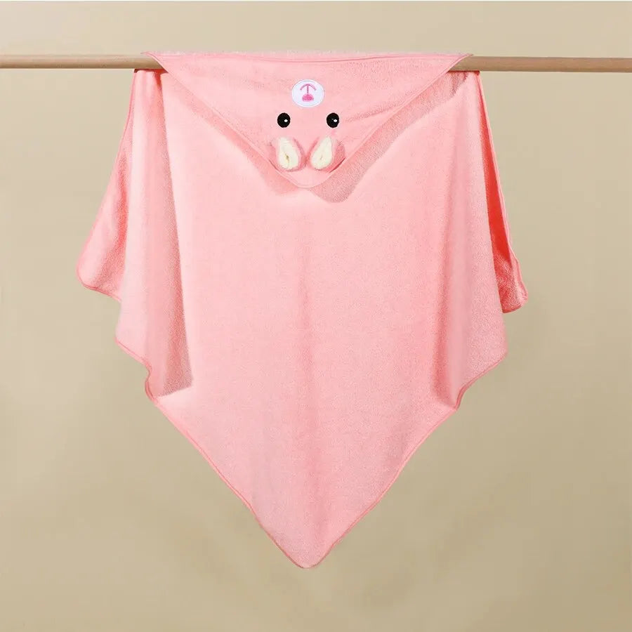 Toddler Bathrobe Infant Bath Towel Boy Girl Blankets Swaddle With Hood Cartoon Coral Fleece Towel Blanket Newborn Kids Bedding