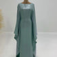 Ramadan Satin Abaya Islam Muslim Summer Batwing Sleeve Maxi Dress Kebaya Abayas For Women Kaftan Robe Musulmane Femme Vestidos