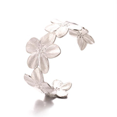 Exquisite Classic Bump Pattern Openning Bangles Bracelet For Women Cuff Bracelet Gold Color Stainless Steel Hand Ornament Gift