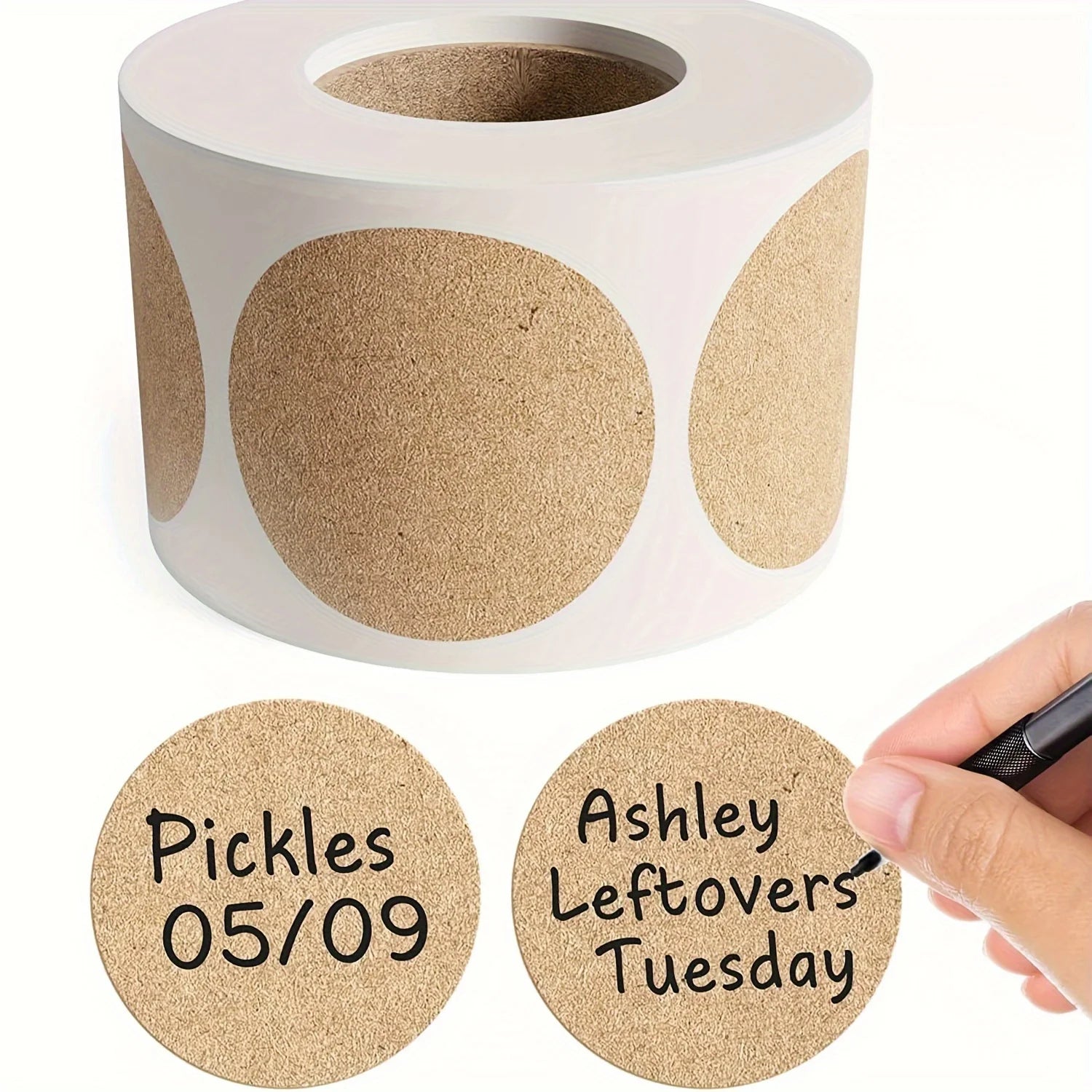 500PCS explosions kraft paper heartshaped round stickers personalized stickers holiday decoration baking stickers classification