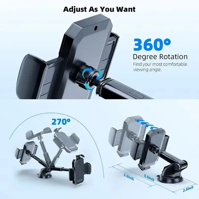 NEW Universal Sucker Car Phone Holder 360° Windshield Car Dashboard Mobile Cell Support Bracket for Smartphones