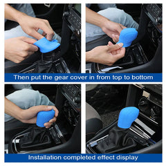 BLALION Car Silicone Gear Shift Knob Cover Gear Shift Non-Slip Grip Handle Protective Covers Manual 5 6-speed Auto Accessories