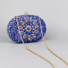 Diamond Crystal Women Make Up Cosmetic Evening Shoulder Messenger Clutch Bag Phone Purse Handbag Golden Silvery Red Pink Black