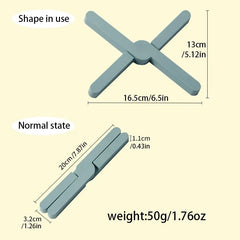 Silicone X Shaped Heat Resistant Pad Foldable Non-Slip Pot Pan Mat Table Placemat Dish Plate Cross Holder Coaster Kitchen