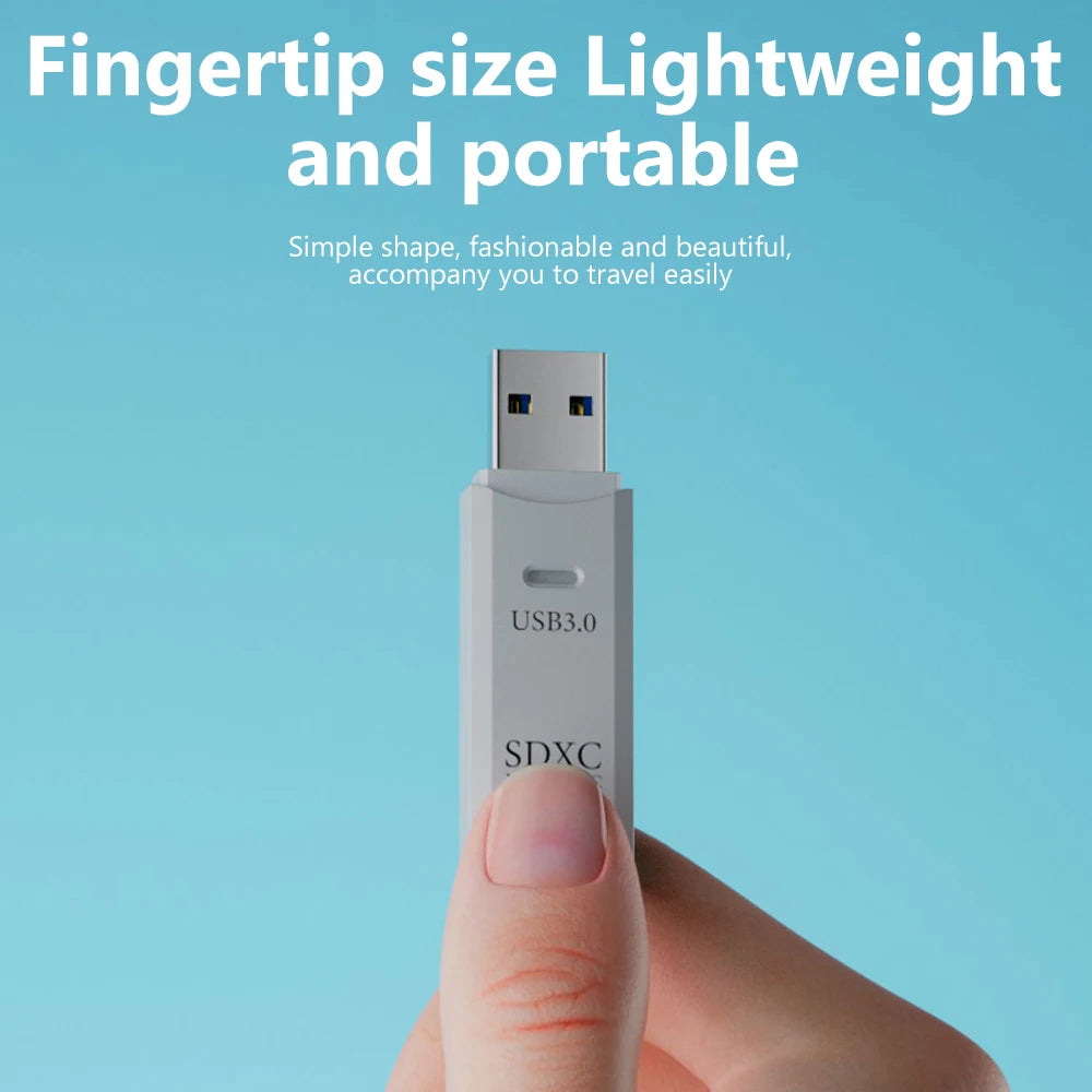 2-in-1 Multi-Functional USB 3.0/2.0 Card Reader - Supports TF+SD Cards for Computer/Tablet/Camera/Laptop/Car