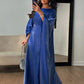 Ramadan Eid Summer Satin Batwing Abaya Dubai Women Islam Muslim Maxi Kaftan Dresses Kebaya Caftan Marocain Robe Femme Musulmane