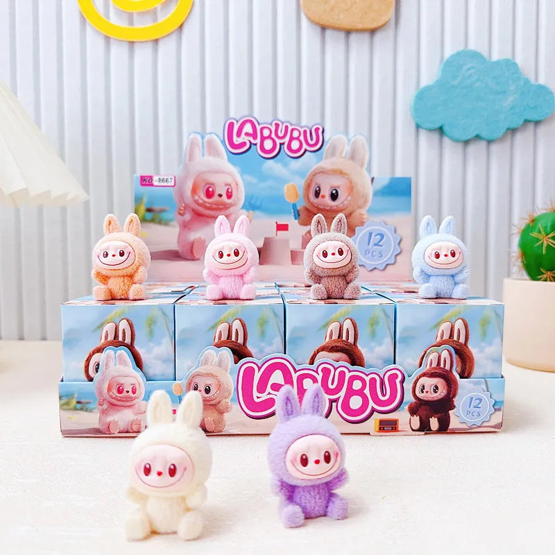 New Labubu Cartoon Cute Grain Cute Ornament Trendy Play Blind Box Plush Mini Handmade Model Blind Bag Creative Cartoon Design Di