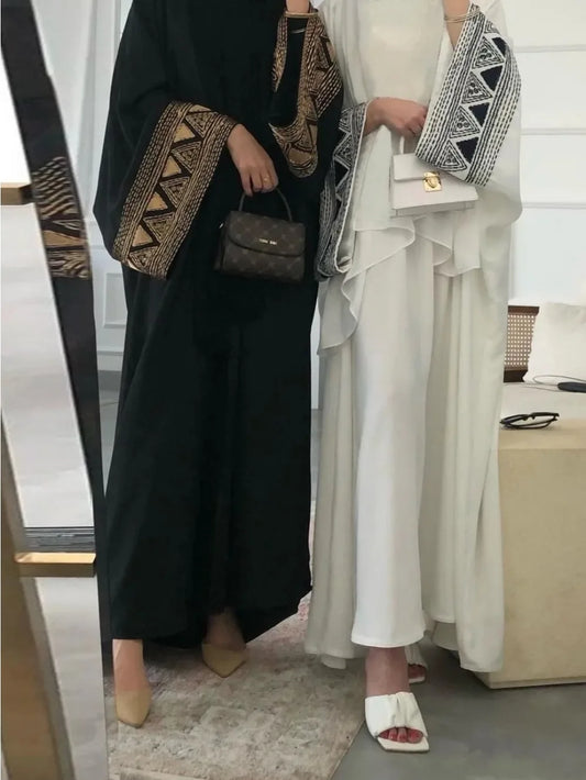 Morocco Kaftan Abayas Eid Muslim Abaya for Women Dubai Dresses Jalabiya Embroidery Ramadan Islam Vestidos Arab Long Robe 2025