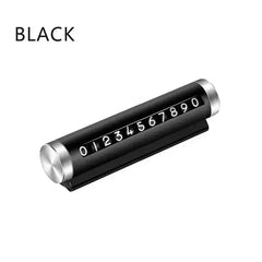 Car Temporary Parking Number Plate Black Aluminium Alloy Material Roller Adjustable Car Parking Plate Car Supplies