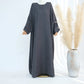 Luxury 2 Piece Muslim Outift Sets for Women Ramadan Dubai Hijab Abaya Dress Islamic Party Kaftan Robe Elegant Turkey Gown 2025
