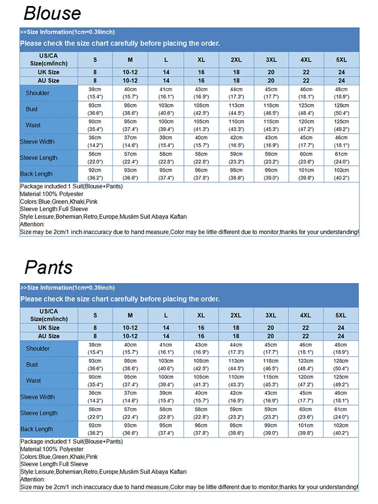 ZANZEA Muslim Women Pant Sets Islamic All-over Printed Long Top and Wide Leg Pant 2pcs Outfits Vintage Elegant 2-Pieces Suits