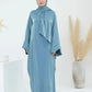 Eid Modest Satin Khimar Abaya Dubai Luxury 2024 Muslim Islam Arabic Abayas For Women Kaftan Hijab Dress Robe Femme Musulmane