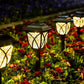 2pcs LED Solar Lawn Lights Outdoor Waterproof Garden Pathway Lamps Warm Light for Villa Courtyard Landscape Decoration Miflame