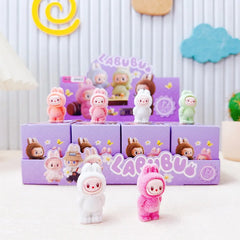 New Labubu Cartoon Cute Grain Cute Ornament Trendy Play Blind Box Plush Mini Handmade Model Blind Bag Creative Cartoon Design Di