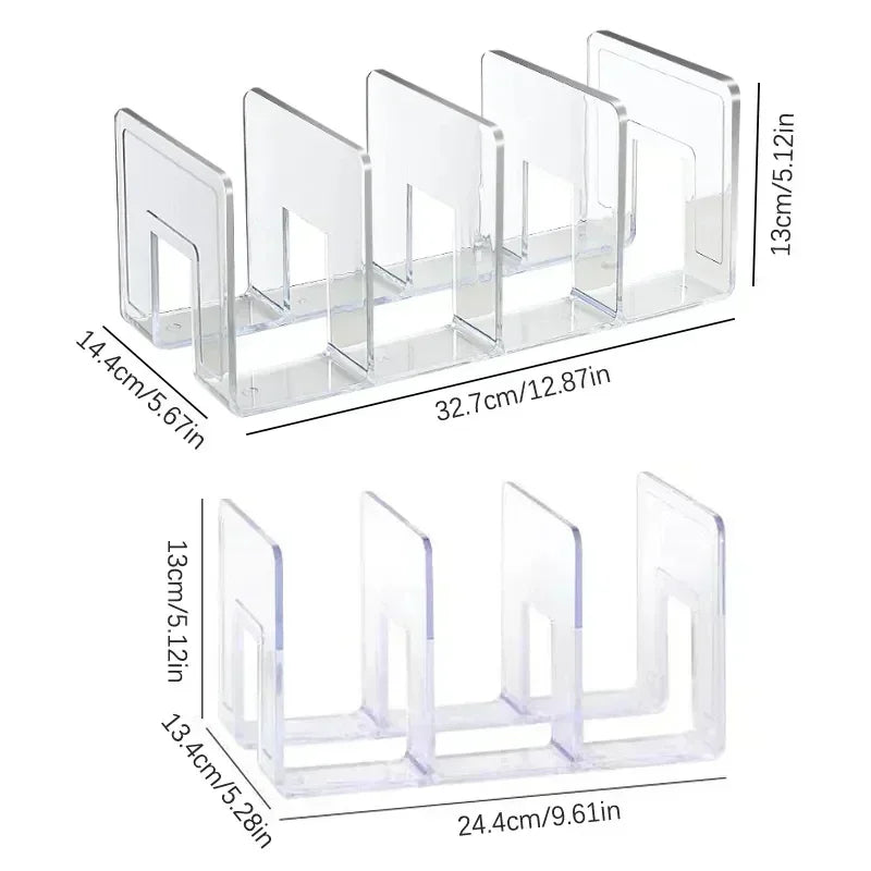 Acrylic handbag storage rack handbag divider organizer luxury bags storage rack for women transparent partition display cabinet