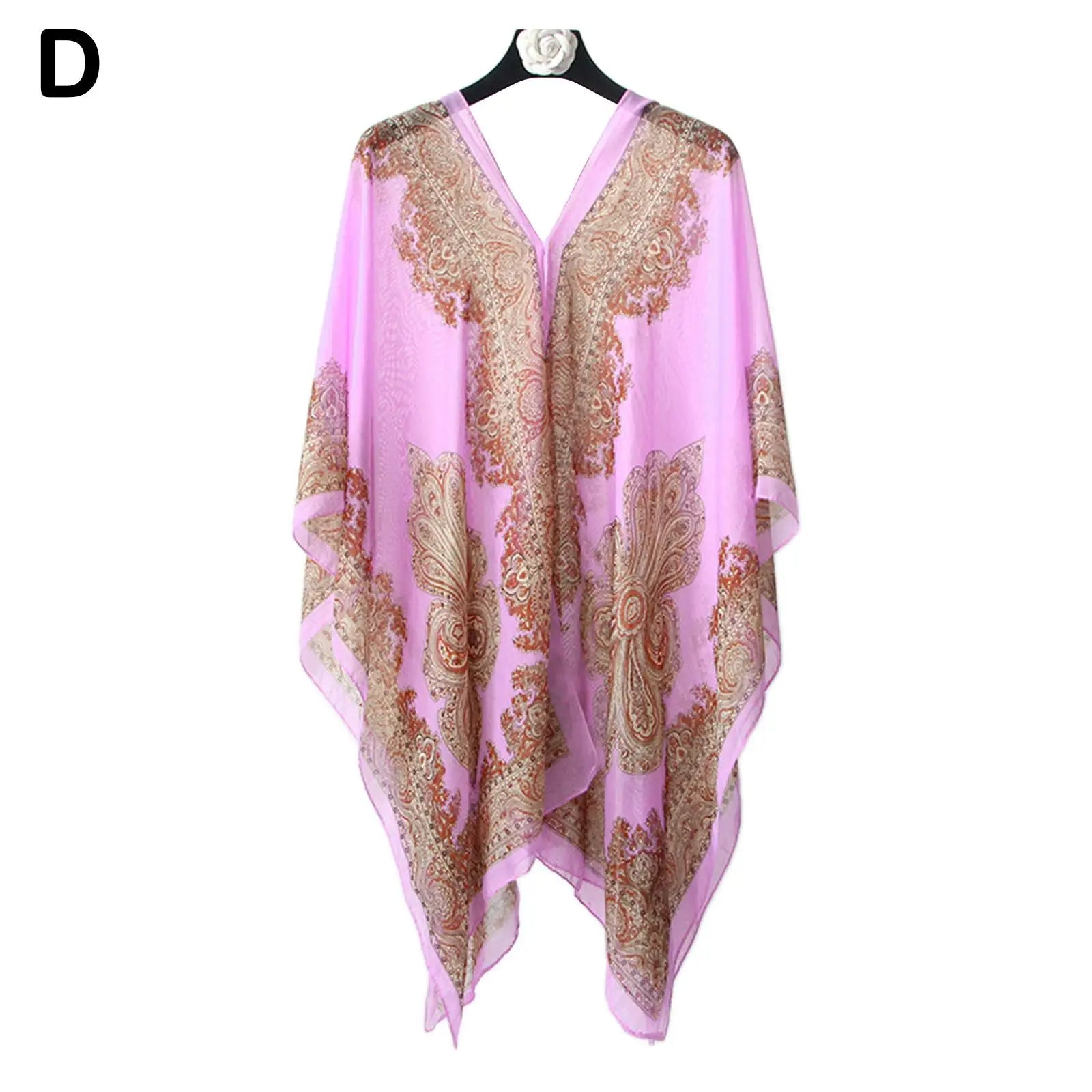 2025 Women Chiffon Beach Cover Up Kaftan Tunic Dress Bikini Swimsuit Sarong Pareo Bathing Suit Resort Wear Swimwear Loose
