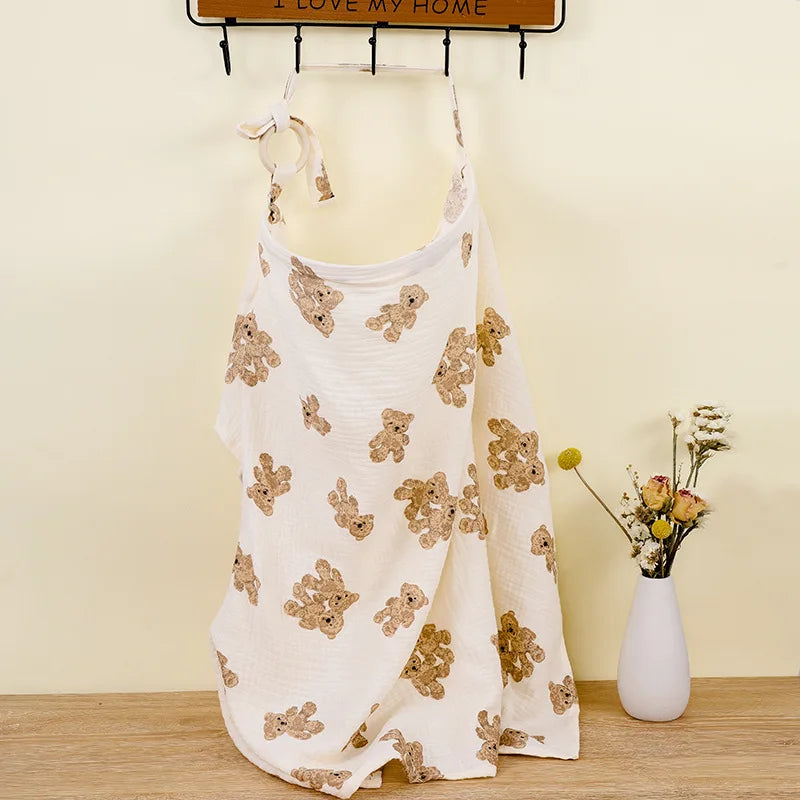 Mother Outing Breastfeeding Cover Cotton Baby Feeding Nursing Covers Adjustable Privacy Breastfeeding Apron Stroller Blanket