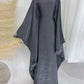 Ramadan Satin Abaya Islam Muslim Summer Batwing Sleeve Maxi Dress Kebaya Abayas For Women Kaftan Robe Musulmane Femme Vestidos