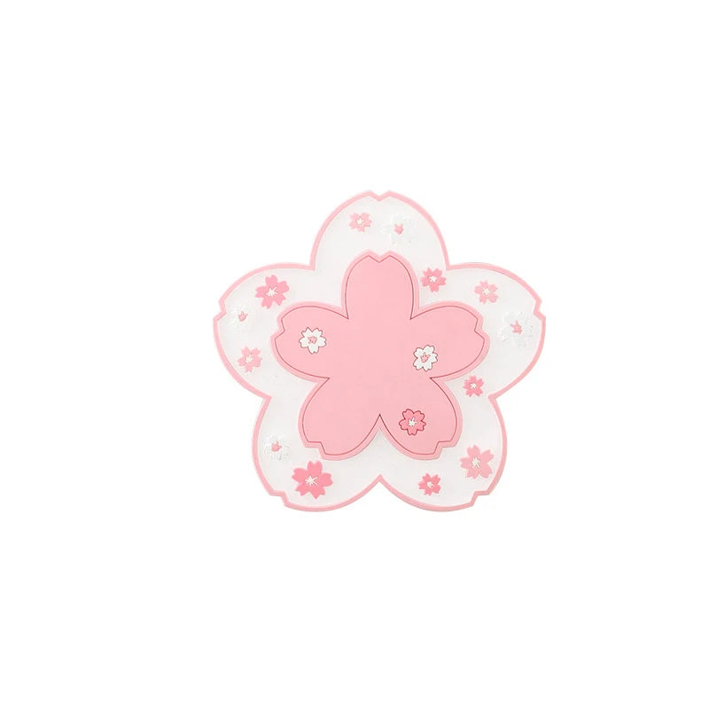 Cherry Blossom Heat Insulation Pad Dining Table Mat Anti-skid Cup Pads Non-slip Coaster Kitchen Accessories Coasters Table Mat