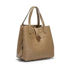 CH Large Capacity Handbag Luxury Brand Temperament Letter Print with Lock Design 2025 Trendy Women's Crossbody Bag