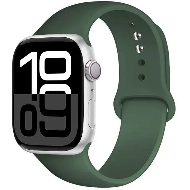 Silicone Band For Apple iWatch series S10 46mm 42mm straps 44mm 45mm 40mm 41mm sport bracelet 8 7 6 5 4 3 SE 9 Ultra 2 49mm band