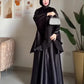 Eid Flare Sleeve Muslim Abaya Women Dresses Sashes Jalabiya Kaftan Solid Vestidos Arab Long Robe Ramadan Morocco Dubai Abayas