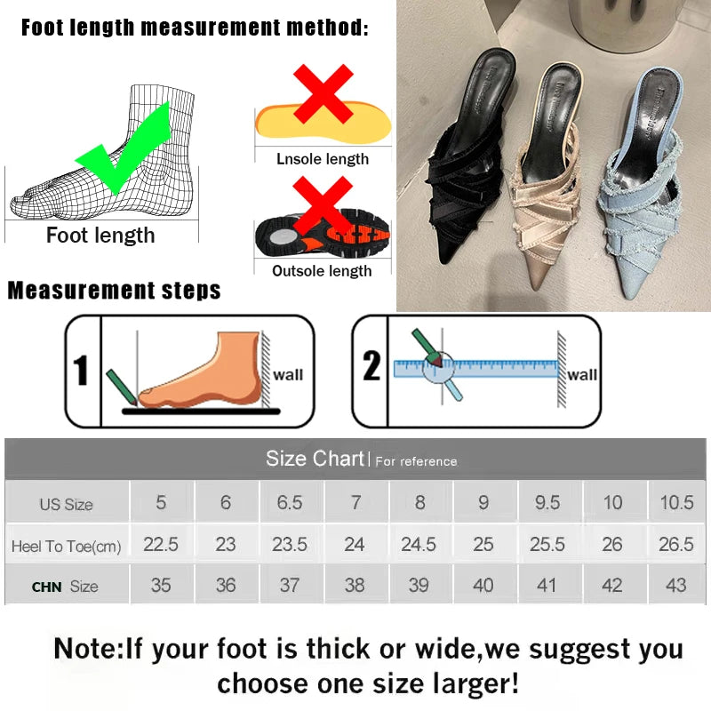 2025 Women Mules Elegant Sandals Pumps Summer Female Shoes Low Heels New In Fashion Ladies Sandal Pointed Toe Slides Footwear