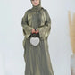 Eid Modest Satin Khimar Abaya Dubai Luxury 2024 Muslim Islam Arabic Abayas For Women Kaftan Hijab Dress Robe Femme Musulmane